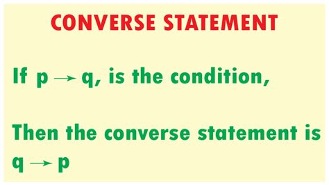 onverse of the statement.